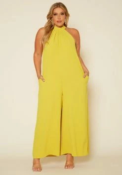 Plus Size Halter Top Jumpsuit