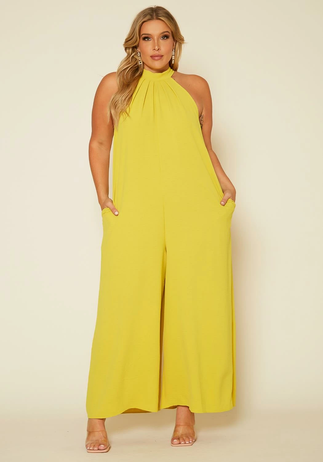 Plus Size Halter Top Jumpsuit 1 Plus Size Halter Top Jumpsuit