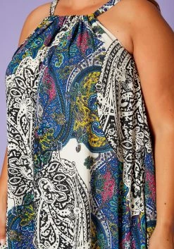 Asoph Plus Size Paisley Print Maxi Flare Dress -Asoph Sales Shop 2020478 002 1