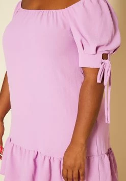 Plus Size Off Shoulder Ruffle Mini Dress -Asoph Sales Shop 2020490 001 5