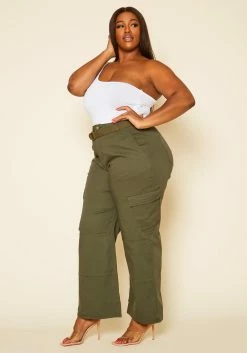 Plus Size Wide Leg Cargo Pants -Asoph Sales Shop 2020495 002 3
