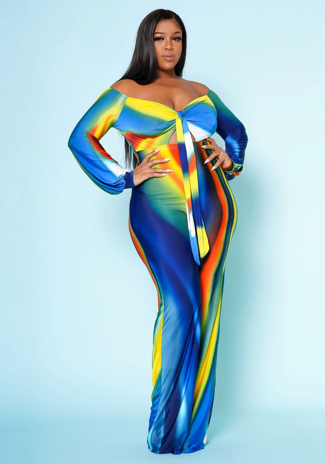 Plus Size Multicolor Wide Leg Jumpsuit 1 Plus Size Multicolor Wide Leg Jumpsuit