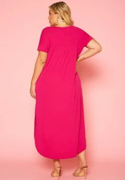 Plus Size V-Neck Slit Maxi Dress -Asoph Sales Shop 2020563 006 4