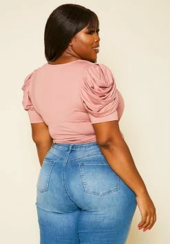 Plus Size Ruffled Sleeve Bodysuit -Asoph Sales Shop 2020576 002 4