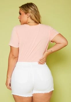 Plus Size Distressed Denim Shorts -Asoph Sales Shop 2020606 002 4