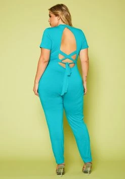 Plus Size KeyHole Jumpsuit -Asoph Sales Shop 2020615 001 4