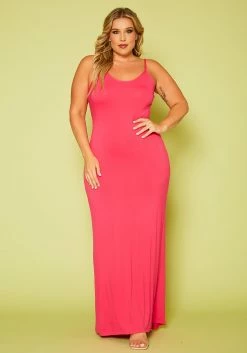 Plus Size Cami Tie-Up Maxi Dress