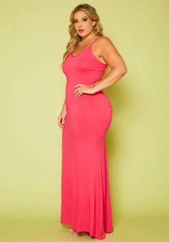 Plus Size Cami Tie-Up Maxi Dress -Asoph Sales Shop 2020617 001 3