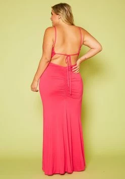 Plus Size Cami Tie-Up Maxi Dress -Asoph Sales Shop 2020617 001 4