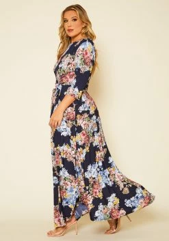 Plus Size Floral Print Fit & Flare Maxi Dress -Asoph Sales Shop 2020623 001 3