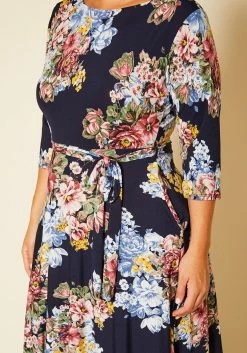 Plus Size Floral Print Fit & Flare Maxi Dress -Asoph Sales Shop 2020623 001 5
