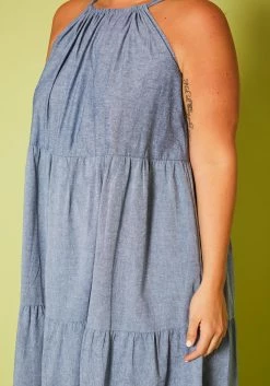 Plus Size Halter Neck Flare Maxi Dress -Asoph Sales Shop 2020627 001 5