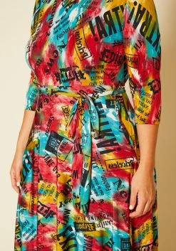 Plus Size Graphic Print Fit & Flare Maxi Dress -Asoph Sales Shop 2020628 001 5