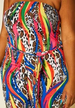 Plus Size Leopard Print Mix Jumpsuit -Asoph Sales Shop 2020644 001 4