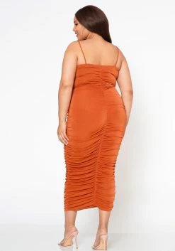 Plus Size Ruched Bodycon Cami Maxi Dress -Asoph Sales Shop 2020650 002 3