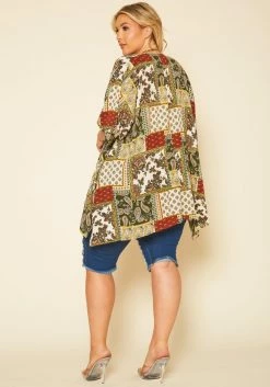 Plus Size Paisley Block Print Duster Cardigan -Asoph Sales Shop 2020709 001 3