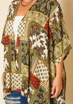 Plus Size Paisley Block Print Duster Cardigan -Asoph Sales Shop 2020709 001 4