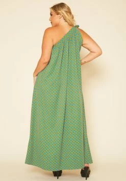 Plus Size One Shoulder Greek Maxi Dress -Asoph Sales Shop 2020710 001 3