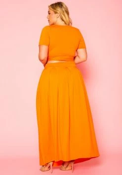 Plus Size Crop Top & Maxi Skirt Set -Asoph Sales Shop 2020732 002 4