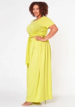 Plus Size Crop Top & Maxi Skirt Set -Asoph Sales Shop 2020732 006 4