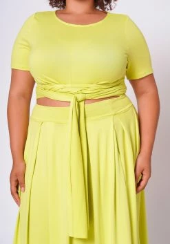 Plus Size Crop Top & Maxi Skirt Set -Asoph Sales Shop 2020732 006 6