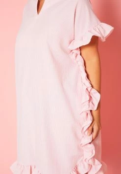 Plus Size Striped Ruffle Dress -Asoph Sales Shop 2020753 002 5