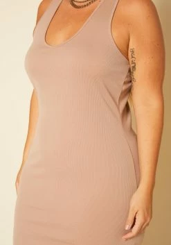 Plus Size Ribbed Lounge Midi Dress -Asoph Sales Shop 2020759 005 5