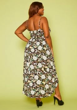Plus Size Floral High-Low Tank Dress -Asoph Sales Shop 2020787 001 5