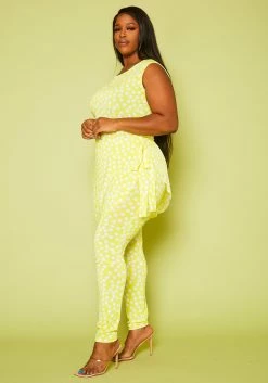 Plus Size Polka Dot Print Sleek Top And Leggings Set -Asoph Sales Shop 2020806 001 3