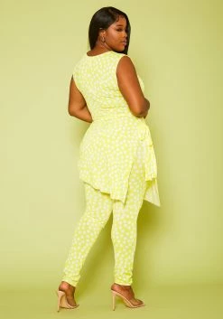 Plus Size Polka Dot Print Sleek Top And Leggings Set -Asoph Sales Shop 2020806 001 4