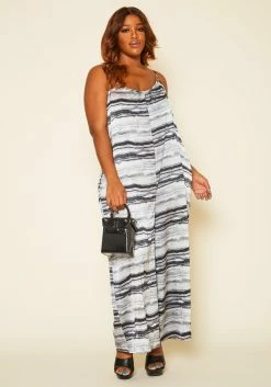 Plus Size Abstract Print Tank Jumpsuit -Asoph Sales Shop 2020819 001 3
