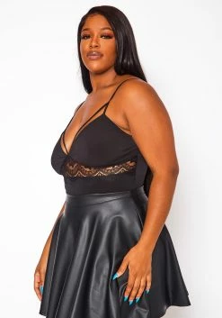 Plus Size Lace Front Strap Bodysuit -Asoph Sales Shop 2020841 001 2