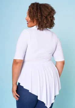 Plus Size Surplice Peplum Top -Asoph Sales Shop 2020847 002 5