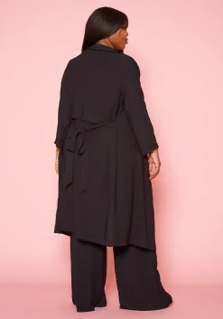 Plus Size Halter Crop Top & Duster Three Piece Set -Asoph Sales Shop 2020899 001 8