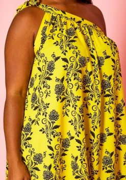 Plus Size One Shoulder Floral Print Maxi Dress -Asoph Sales Shop 2020927 002 4