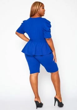 Plus Size Peplum Style Trendy Romper -Asoph Sales Shop 2020953 004 4