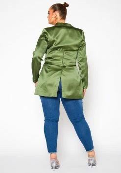 Plus Size Satin Blazer & Corset Set -Asoph Sales Shop 2020957 002 4