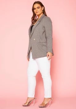 Plus Size Double Breasted Blazer -Asoph Sales Shop 2020973 001 5