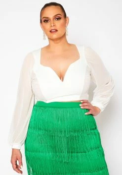 Plus Size Sweetheart Neckline Open Back Crop Top -Asoph Sales Shop 2020982 002 2