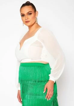 Plus Size Sweetheart Neckline Open Back Crop Top -Asoph Sales Shop 2020982 002 3