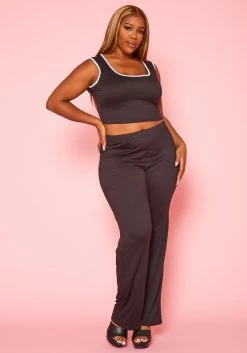 Plus Size Color Trim Three Piece Set 13 Plus Size Color Trim Three Piece Set -Asoph Sales Shop 2020987 001 0