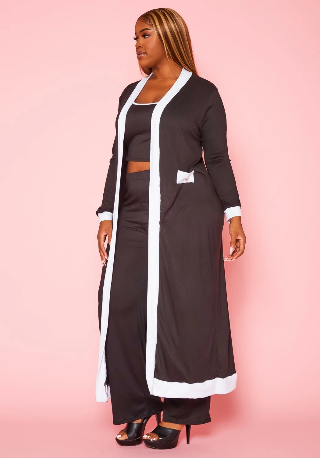 Plus Size Color Trim Three Piece Set 4 Plus Size Color Trim Three Piece Set - Image 4