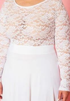 Plus Size Floral Lace High Low Flare Dress -Asoph Sales Shop 2021016 001 6