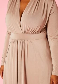 Plus Size Double Slit Flare Maxi Dress -Asoph Sales Shop 2021056 001 4