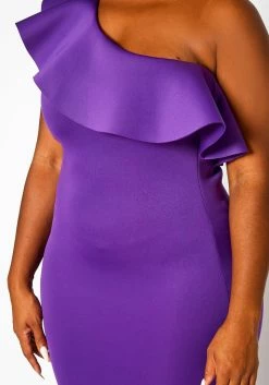 Plus Size One Shoulder Mermaid Maxi Dress -Asoph Sales Shop 2021065 001 6