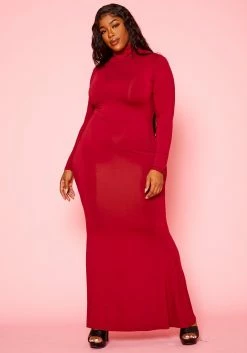 Plus Size Mermaid Flare Maxi Dress -Asoph Sales Shop 2021068 002 2