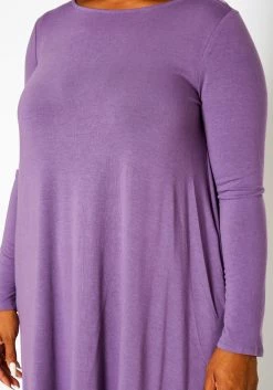 Plus Size Long Sleeve Flare Mini Dress -Asoph Sales Shop 2021103 006 4