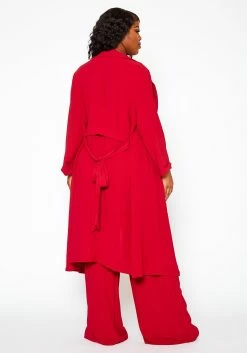 Plus Size Halter Crop Top & Duster Three Piece Set -Asoph Sales Shop 2021114 002 4