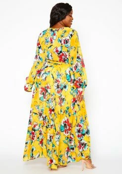 Plus Size Floral Print Flare Maxi Dress -Asoph Sales Shop 2021146 001 4