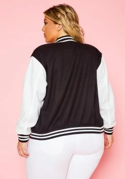 Plus Size Varsity Bomber Jacket -Asoph Sales Shop 2021148 001 4